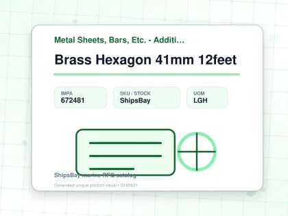 Brass Hexagon 41mm 12feet - Metal Sheets, Bars, Etc. - Additional Items - IMPA 672481 - UOM LGH