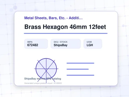 Brass Hexagon 46mm 12feet - Metal Sheets, Bars, Etc. - Additional Items - IMPA 672482 - UOM LGH