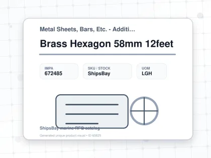 Brass Hexagon 58mm 12feet - Metal Sheets, Bars, Etc. - Additional Items - IMPA 672485 - UOM LGH
