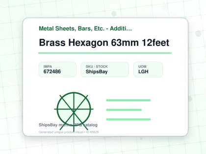 Brass Hexagon 63mm 12feet - Metal Sheets, Bars, Etc. - Additional Items - IMPA 672486 - UOM LGH