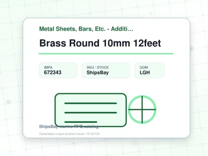 Brass Round 10mm 12feet - Metal Sheets, Bars, Etc. - Additional Items - IMPA 672343 - UOM LGH