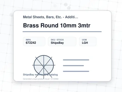 Brass Round 10mm 3mtr - Metal Sheets, Bars, Etc. - Additional Items - IMPA 672242 - UOM LGH