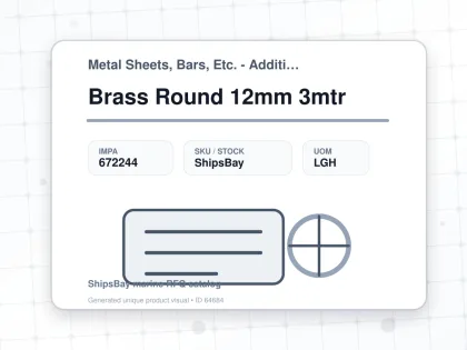 Brass Round 12mm 3mtr - Metal Sheets, Bars, Etc. - Additional Items - IMPA 672244 - UOM LGH