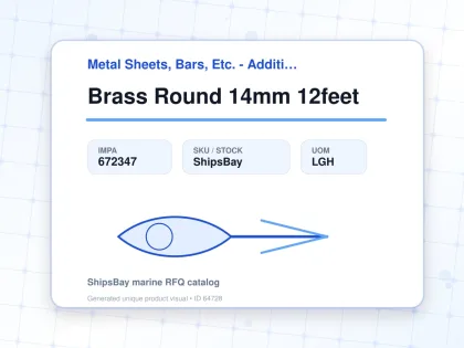 Brass Round 14mm 12feet - Metal Sheets, Bars, Etc. - Additional Items - IMPA 672347 - UOM LGH