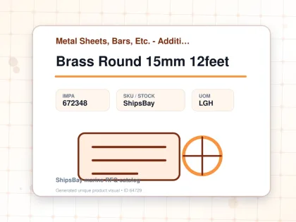 Brass Round 15mm 12feet - Metal Sheets, Bars, Etc. - Additional Items - IMPA 672348 - UOM LGH