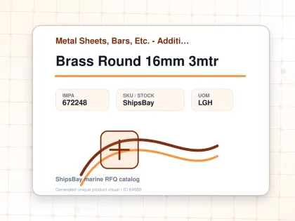 Brass Round 16mm 3mtr - Metal Sheets, Bars, Etc. - Additional Items - IMPA 672248 - UOM LGH