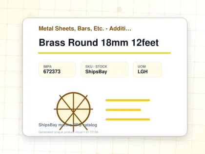 Brass Round 18mm 12feet - Metal Sheets, Bars, Etc. - Additional Items - IMPA 672373 - UOM LGH