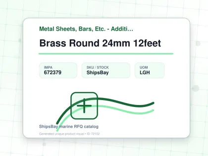 Brass Round 24mm 12feet - Metal Sheets, Bars, Etc. - Additional Items - IMPA 672379 - UOM LGH