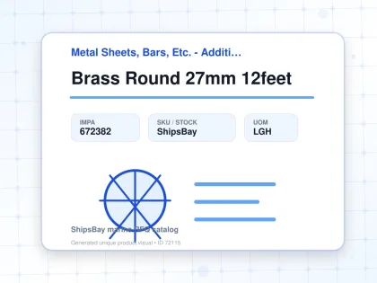 Brass Round 27mm 12feet - Metal Sheets, Bars, Etc. - Additional Items - IMPA 672382 - UOM LGH