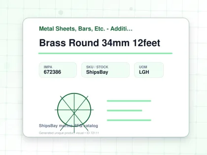 Brass Round 34mm 12feet - Metal Sheets, Bars, Etc. - Additional Items - IMPA 672386 - UOM LGH