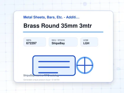Brass Round 35mm 3mtr - Metal Sheets, Bars, Etc. - Additional Items - IMPA 672297 - UOM LGH