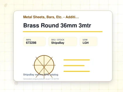 Brass Round 36mm 3mtr - Metal Sheets, Bars, Etc. - Additional Items - IMPA 672298 - UOM LGH