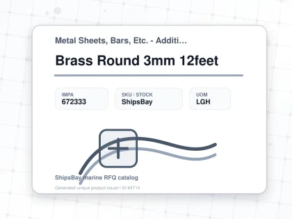 Brass Round 3mm 12feet - Metal Sheets, Bars, Etc. - Additional Items - IMPA 672333 - UOM LGH
