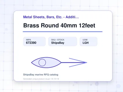 Brass Round 40mm 12feet - Metal Sheets, Bars, Etc. - Additional Items - IMPA 672390 - UOM LGH