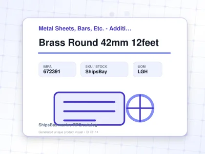 Brass Round 42mm 12feet - Metal Sheets, Bars, Etc. - Additional Items - IMPA 672391 - UOM LGH