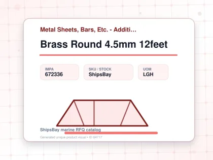 Brass Round 4.5mm 12feet - Metal Sheets, Bars, Etc. - Additional Items - IMPA 672336 - UOM LGH