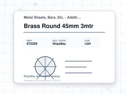 Brass Round 45mm 3mtr - Metal Sheets, Bars, Etc. - Additional Items - IMPA 672329 - UOM LGH