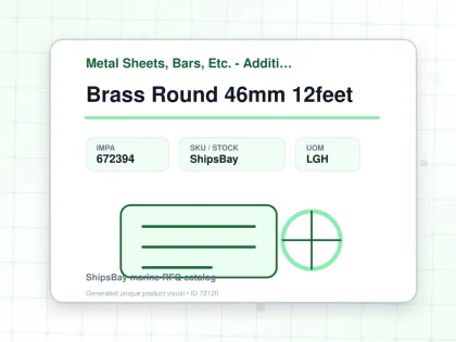 Brass Round 46mm 12feet - Metal Sheets, Bars, Etc. - Additional Items - IMPA 672394 - UOM LGH