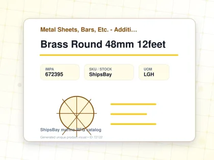 Brass Round 48mm 12feet - Metal Sheets, Bars, Etc. - Additional Items - IMPA 672395 - UOM LGH