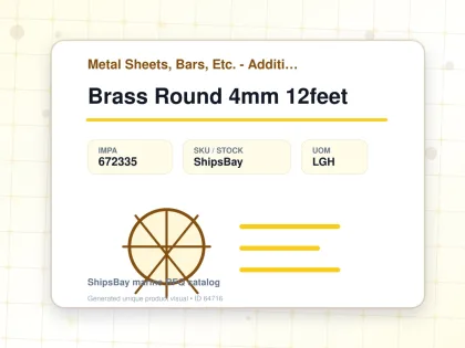 Brass Round 4mm 12feet - Metal Sheets, Bars, Etc. - Additional Items - IMPA 672335 - UOM LGH