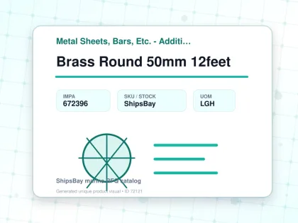 Brass Round 50mm 12feet - Metal Sheets, Bars, Etc. - Additional Items - IMPA 672396 - UOM LGH