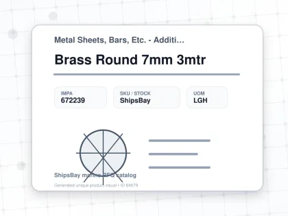 Brass Round 7mm 3mtr - Metal Sheets, Bars, Etc. - Additional Items - IMPA 672239 - UOM LGH