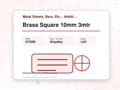 Brass Square 10mm 3mtr - Metal Sheets, Bars, Etc. - Additional Items - IMPA 672399 - UOM LGH