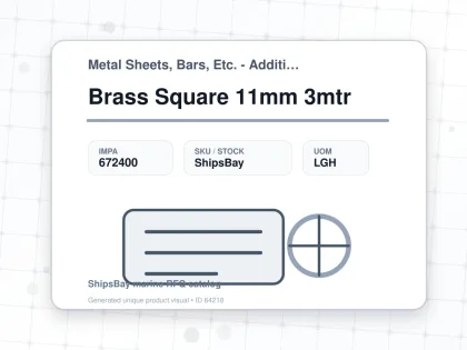 Brass Square 11mm 3mtr - Metal Sheets, Bars, Etc. - Additional Items - IMPA 672400 - UOM LGH