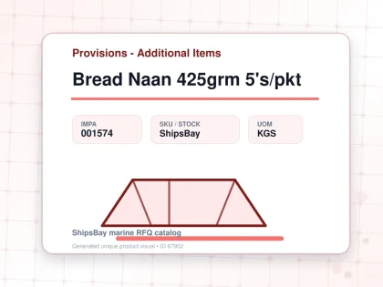 Bread Naan 425grm 5's/pkt - Provisions - Additional Items - IMPA 001574 - UOM KGS