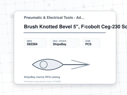 Brush Knotted Bevel 5", F/cobolt Ceg-230 Scale Machine - Pneumatic & Electrical Tools - Additional Items - IMPA 592284 - UOM PCS