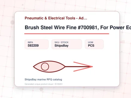 Brush Steel Wire Fine #700981, For Power Edger Va10l - Pneumatic & Electrical Tools - Additional Items - IMPA 592209 - UOM PCS