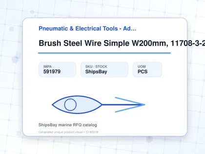 Brush Steel Wire Simple W200mm, 11708-3-200 For Rust Remival - Pneumatic & Electrical Tools - Additional Items - IMPA 591979 - UOM PCS