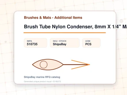 Brush Tube Nylon Condenser, 8mm X 1/4" Male Thread - Brushes & Mats - Additional Items - IMPA 510735 - UOM PCS