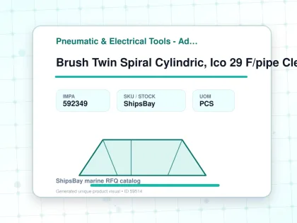 Brush Twin Spiral Cylindric, Ico 29 F/pipe Clean Equipment - Pneumatic & Electrical Tools - Additional Items - IMPA 592349 - UOM PCS
