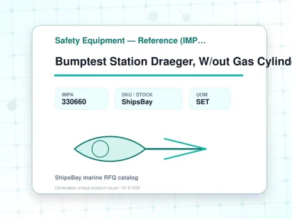 Bumptest Station Draeger, W/out Gas Cylinder #8319131 - Safety Equipment — Reference (IMPA) - IMPA 330660 - UOM SET