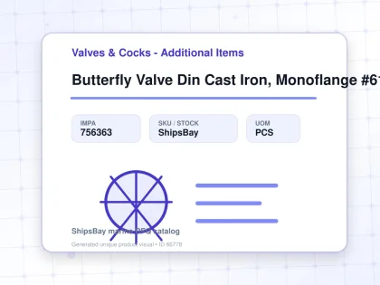 Butterfly Valve Din Cast Iron, Monoflange #6110 250mm - Valves & Cocks - Additional Items - IMPA 756363 - UOM PCS