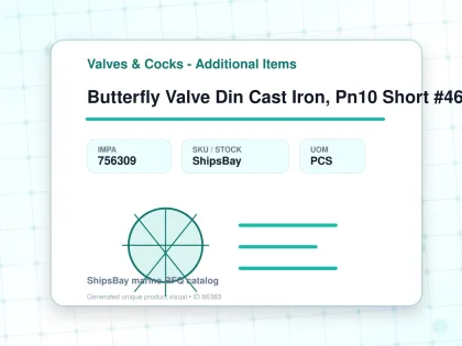 Butterfly Valve Din Cast Iron, Pn10 Short #4620 300mm - Valves & Cocks - Additional Items - IMPA 756309 - UOM PCS