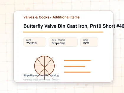 Butterfly Valve Din Cast Iron, Pn10 Short #4620 350mm - Valves & Cocks - Additional Items - IMPA 756310 - UOM PCS