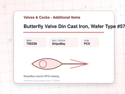 Butterfly Valve Din Cast Iron, Wafer Type #5720 150mm - Valves & Cocks - Additional Items - IMPA 756336 - UOM PCS
