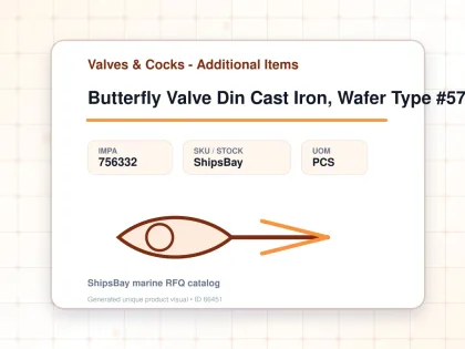 Butterfly Valve Din Cast Iron, Wafer Type #5720 65mm - Valves & Cocks - Additional Items - IMPA 756332 - UOM PCS