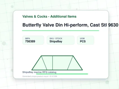 Butterfly Valve Din Hi-perform, Cast Stl 9630 Ptfe Seat Dn 125 - Valves & Cocks - Additional Items - IMPA 756389 - UOM PCS