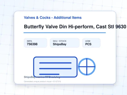 Butterfly Valve Din Hi-perform, Cast Stl 9630 Ptfe Seat Dn 600 - Valves & Cocks - Additional Items - IMPA 756398 - UOM PCS