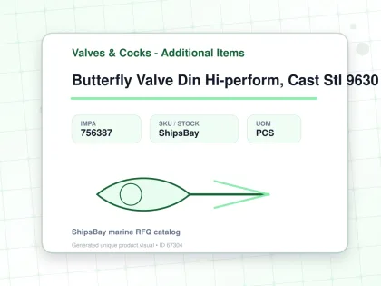 Butterfly Valve Din Hi-perform, Cast Stl 9630 Ptfe Seat Dn 80 - Valves & Cocks - Additional Items - IMPA 756387 - UOM PCS