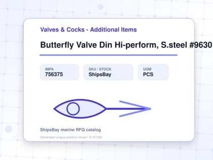 Butterfly Valve Din Hi-perform, S.steel #9630 Ptfe Seat Dn 125 - Valves & Cocks - Additional Items - IMPA 756375 - UOM PCS
