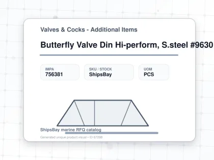 Butterfly Valve Din Hi-perform, S.steel #9630 Ptfe Seat Dn 400 - Valves & Cocks - Additional Items - IMPA 756381 - UOM PCS