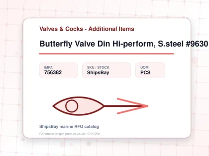 Butterfly Valve Din Hi-perform, S.steel #9630 Ptfe Seat Dn 450 - Valves & Cocks - Additional Items - IMPA 756382 - UOM PCS