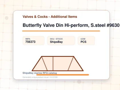 Butterfly Valve Din Hi-perform, S.steel #9630 Ptfe Seat Dn 80 - Valves & Cocks - Additional Items - IMPA 756373 - UOM PCS