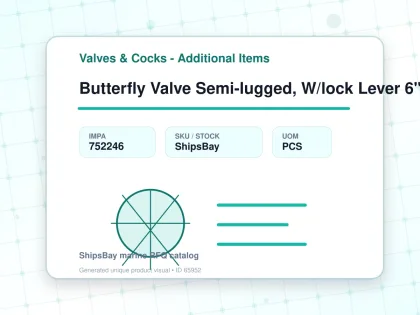 Butterfly Valve Semi-lugged, W/lock Lever 6" - Valves & Cocks - Additional Items - IMPA 752246 - UOM PCS