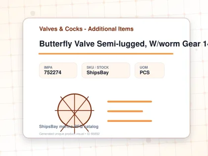 Butterfly Valve Semi-lugged, W/worm Gear 14" - Valves & Cocks - Additional Items - IMPA 752274 - UOM PCS