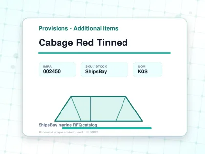 Cabage Red Tinned - Provisions - Additional Items - IMPA 002450 - UOM KGS